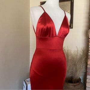 Vintage Formal Maxi Dress Red